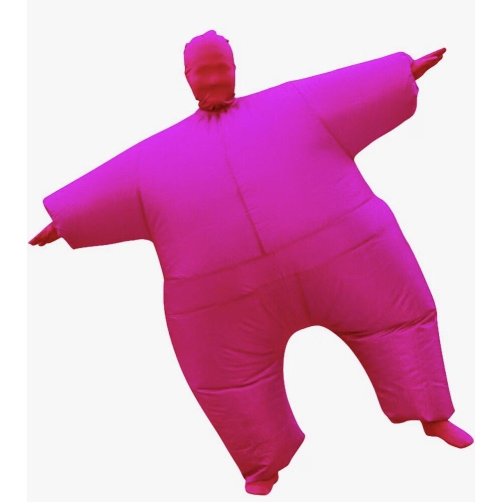 Pink Masked Child Inflatable Costume Unisex Dress Up Party Child One Size New